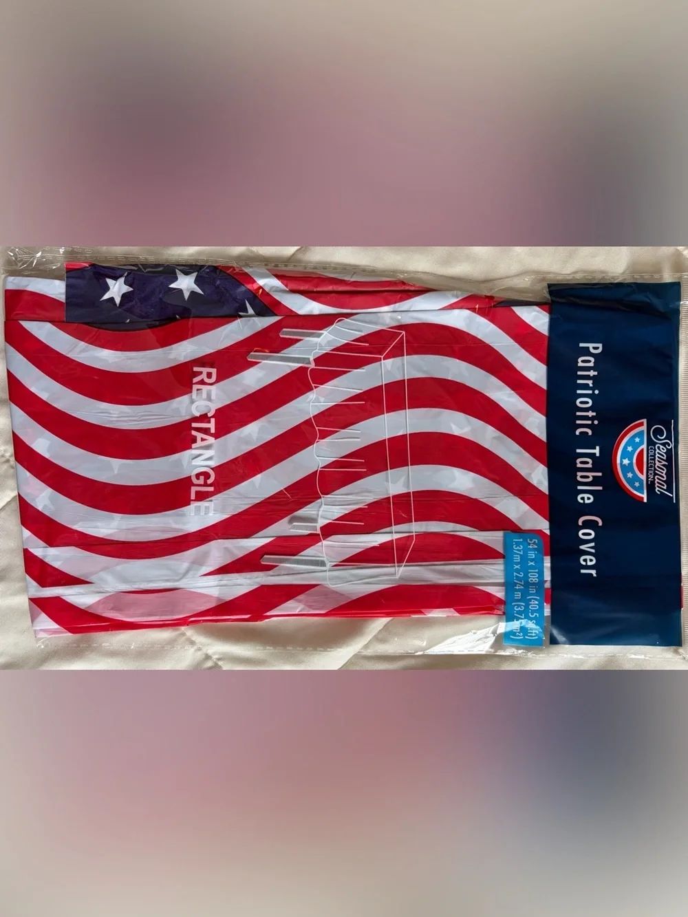 Patriotic American Flag Rectangle Tablecloth